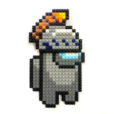 디폼블럭 어몽어스브롤 스타즈쿠키런킹덤 슈퍼마리오 동물의숲 만들기세트, 9-62 검투사(블랙), 1개