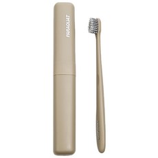攜帶式盒裝軟刷毛牙刷 米色, 1套