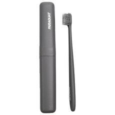 Lanifit 柔軟便攜式牙刷 + 牙刷盒套組 灰色, 1套