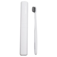 Lanifit 軟毛便攜式牙刷 + 收納盒套組 白色, 1套