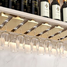 固定式紅酒杯架 6排, 金色, 1個