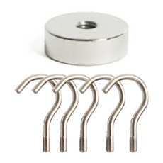 Nuat 釹磁鐵 30 x 10 毫米+掛鉤 M8 套組, 5套