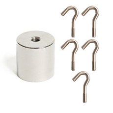 Nuat 釹磁鐵 25 x 25 毫米+小環 M6 套組, 5套