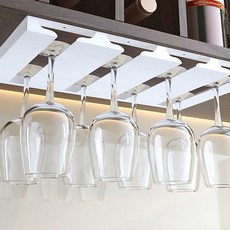 고정 와인잔 거치대 4라인, 화이트, 1개