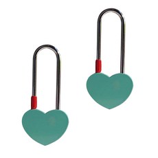 Pop MINDS愛心情侶長鑰匙鎖 薄荷色, 2個