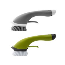 給皂洗碗刷 2入, 綠色, 灰色, 1套