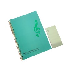 JLogue 高音譜A4筆記本+迷你五線譜便條紙組, GOLD（注意金屬色）, 1套