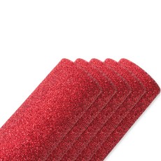 Dway閃亮毛氈紙 小顆粒 5入, 紅色的