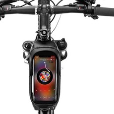 ROCKBROS 一體式自行車支架手機包, 1入, 黑色