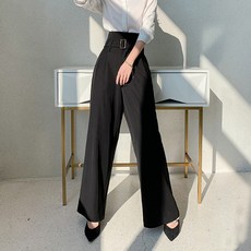 Vivemo 女款腰帶西裝寬褲