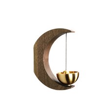 慰藉新月簡約原木門鈴, 胡桃木