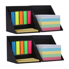 루시아이 올인원 연필꽂이 세트, 블랙(메모지포함), 2세트