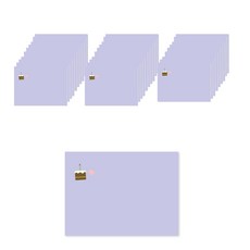 2Youngdesign 可愛的動物信封, 蛋糕, 100個