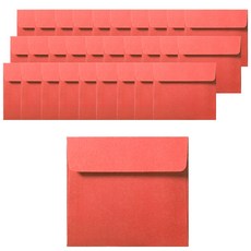 可愛迷你信封, 紅色, 100個