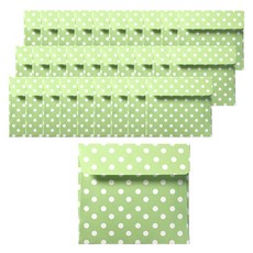 可愛迷你信封, 圓點綠, 100個