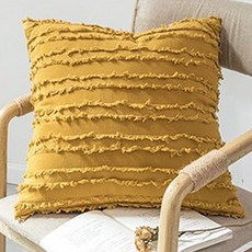 와다다샵 스트라이프 패턴 텍스쳐 쿠션 커버 정사각형