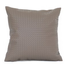 Wadadashop 皮革格紋抱枕套 正方形