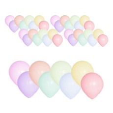 Meirian 混色粉彩氣球100入組, 隨機出貨, 1套