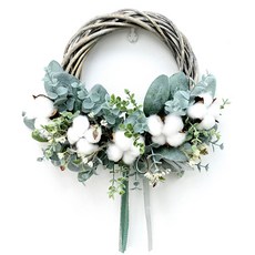 Garden in the City 復古棉花花環, 白色