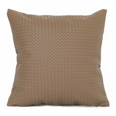 와다다샵 가죽 격자무늬 쿠션 커버 정사각형