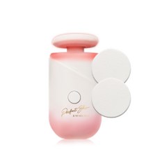 Perfect Skin 藝術花藝術家LED波化妝振動機 +泡芙2P套組, 混色, 1套