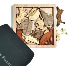 Yellowple智慧開發高難度動物木質拼圖, 混色, 12件