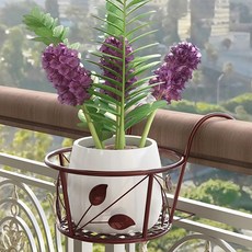 多讀貨架懸掛式基本鐵花盆架葉子2p, 青銅