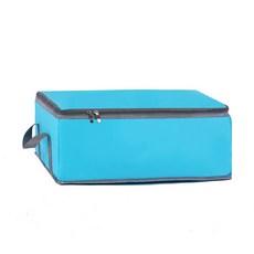 Hestia 彩色布藝折疊收納箱 M, 1個, 藍色