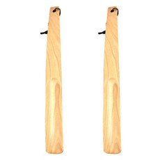 팝마인즈 인조가죽 밴딩 원목 구두 주걱 38cm, 혼합색상, 2개