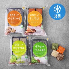 웰팜넷 유기가공식품 인증 이유식용 다진채소 혼합 4종 세트 2호 (냉동), 390g, 1세트