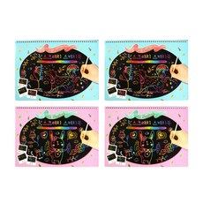 金銀划痕速寫本隨機出貨4p, B4, 10張