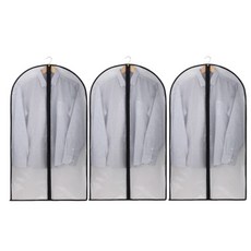 衣物防塵套 黑色 60*100cm, 3個, 1件