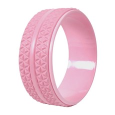 瑜珈輪瑜珈環伸展按摩滾輪 背彎曲立體, 粉色的