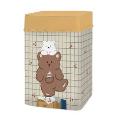 可愛熊印花洗衣機罩, 櫻桃