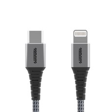감성공장 USB C to 라이트닝 8핀 고속충전 케이블, 1m, 그레이 + 블랙, 1개