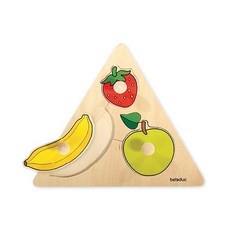 beleduc 處理三角形拼圖水果, 1個, 3piece