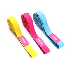 와이앤비 스트레칭 근력 저항 힙업 밴드 3종 세트, 블루, 옐로우, 레드, 1개