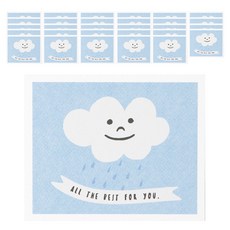 雲朵 小紙條, 50個, 混合顏色