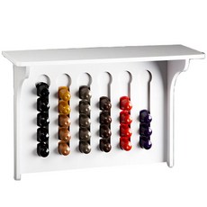 簡約長方形咖啡膠囊收納盒 L, 白色, 1個