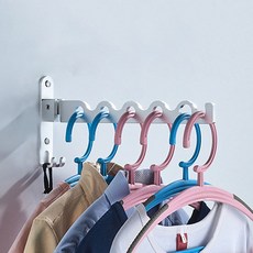 한땀작업실 벽걸이 멀티 건조대, 1개, 실버