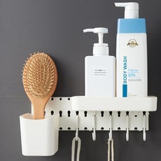 모티나 타공판 선반 세트 A, 화이트, 1개