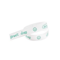 綠色手繪棉質緞帶 15mm 3入, 混合色, 4m