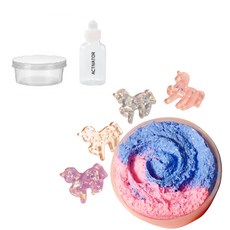 史萊姆液體水晶泥 餅乾款 150ml+造型裝飾, 粉色+紫色（液體怪物），隨機發送（部分）