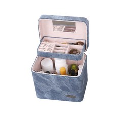 Mine D攜帶式大容量多層多功能薄化妝品收納盒化妝包 805D M210708-13