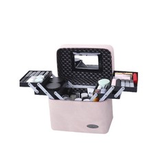 Mine D攜帶式大容量多層多功能薄化妝品收納盒化妝包 632 M210708-13