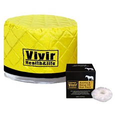 Vivir 電熱護髮帽+香氛馬油髮膜+拋棄式浴帽, 黃色（發帽）, WH-1