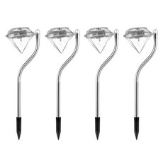 ZIO-BIZ太陽能鑽石花園燈 4入, 單色