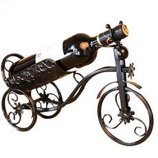 復古腳踏車酒架, 黑色的, 1個