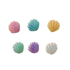 Blue Sun貝殼冰箱磁鐵 6種組, 混色