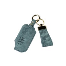 벤딕트 기아 K8 21년형 4월 / 쏘렌토 MQ4 20년형 / K5 DL3 20년형 7버튼 스마트키 가죽 케이스, 에메랄드 블루, 기아 7버튼타입